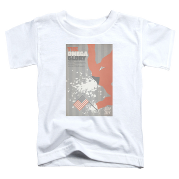 White toddler t-shirt with Star Trek Tos Episode 52 graphic