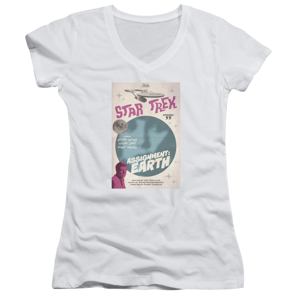 Star Trek The Original Series Tos Episode 55 - Juniors V-Neck T-Shirt Juniors V-Neck T-Shirt Star Trek   