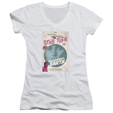 Star Trek The Original Series Tos Episode 55 - Juniors V-Neck T-Shirt Juniors V-Neck T-Shirt Star Trek   