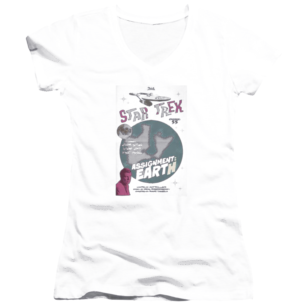 Star Trek Tos Episode 55 Juniors V-Neck T-Shirt Juniors V-Neck T-Shirt Star Trek   