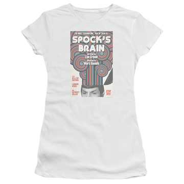 White juniors t-shirt with Star Trek The Original Series Tos Episode 56 graphic