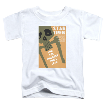 White toddler t-shirt with Star Trek Tos Episode 59 graphic