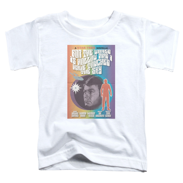 White toddler t-shirt with Star Trek Tos Episode 63 graphic