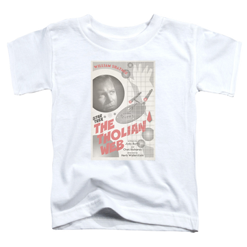 White toddler t-shirt with Star Trek Tos Episode 64 graphic