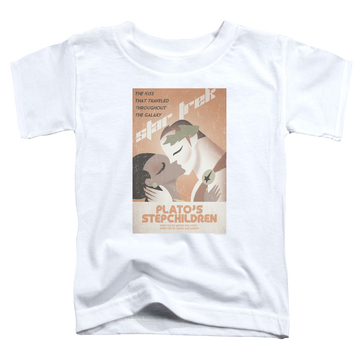 White toddler t-shirt with Star Trek Tos Episode 65 graphic