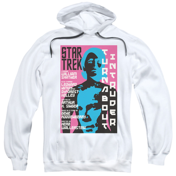 White pullover hoodie with Star Trek The Original Series Tos Episode 79 graphic