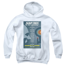 Star Trek The Next Generation Tng Season 1 Episode 1 - Youth Hoodie Youth Hoodie (Ages 8-12) Star Trek   