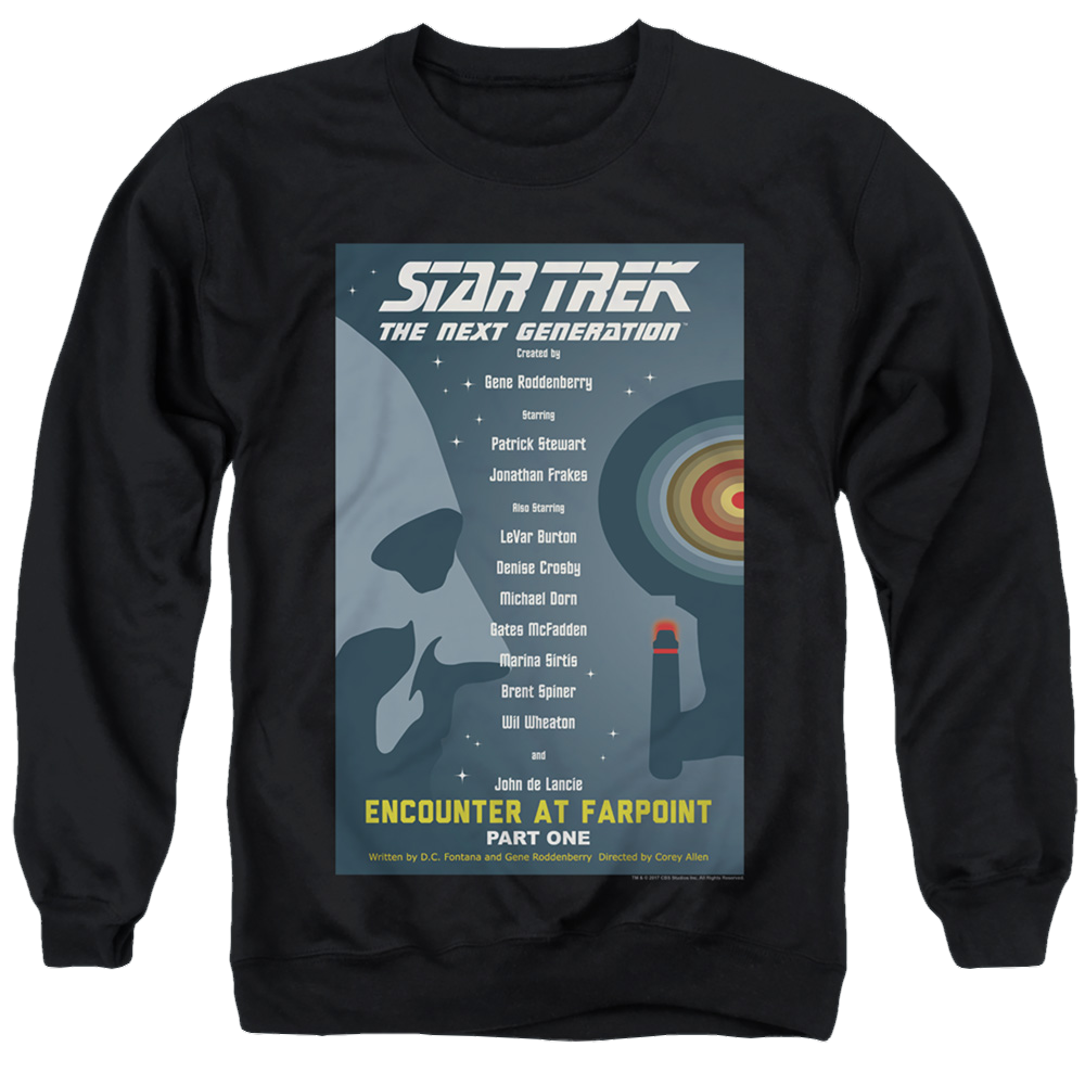 Star Trek The Next Generation Tng Season 1 Episode 1 - Men's Crewneck Men's Crewneck Sweatshirt Star Trek   