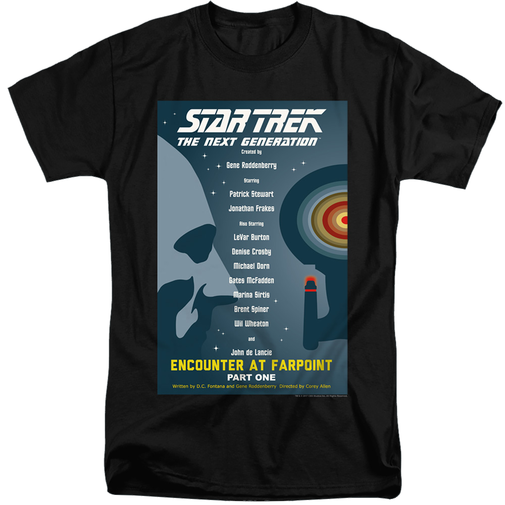 Star Trek The Next Generation Tng Season 1 Episode 1 - Men's Tall Fit T-Shirt Men's Tall Fit T-Shirt Star Trek   