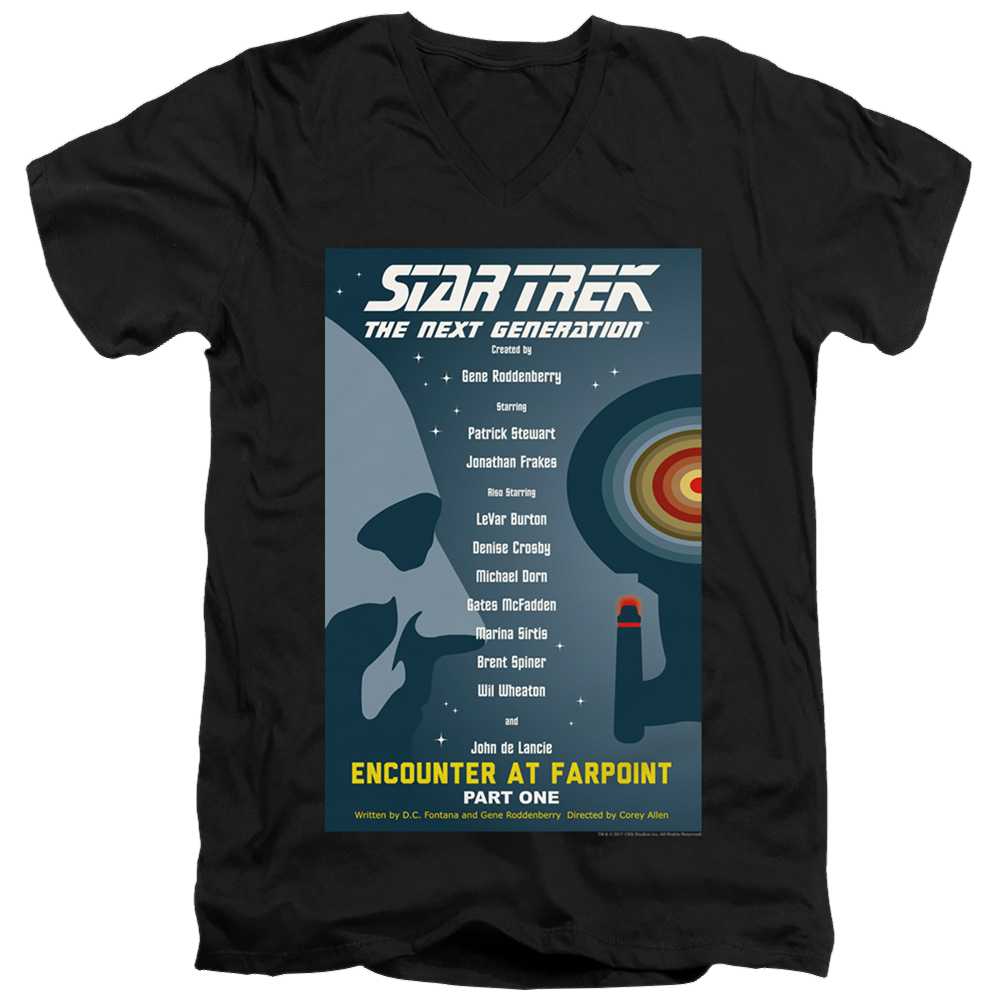 Star Trek The Next Generation Tng Season 1 Episode 1 - Men's V-Neck T-Shirt Men's V-Neck T-Shirt Star Trek   