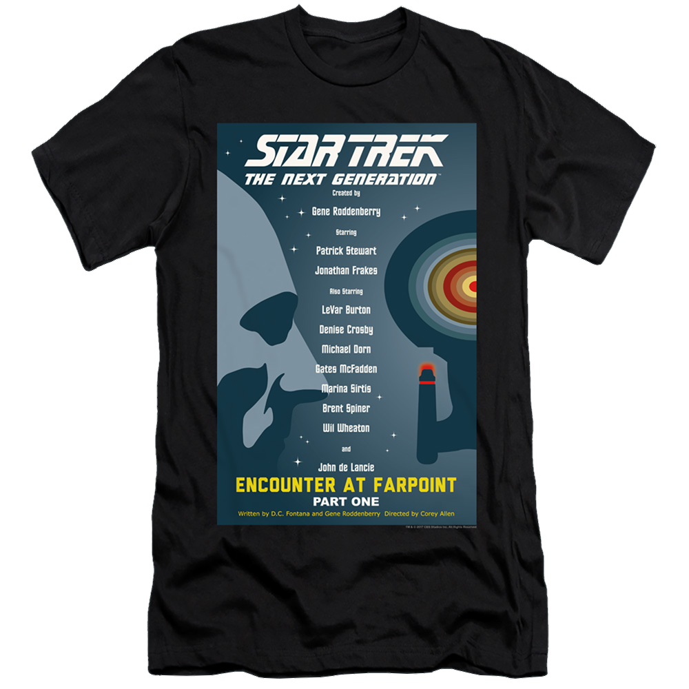 Star Trek The Next Generation Tng Season 1 Episode 1 - Men's Premium Slim Fit T-Shirt Men's Premium Slim Fit T-Shirt Star Trek   