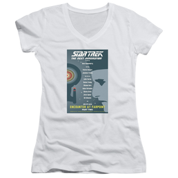 Star Trek The Next Generation Tng Season 1 Episode 2 - Juniors V-Neck T-Shirt Juniors V-Neck T-Shirt Star Trek   