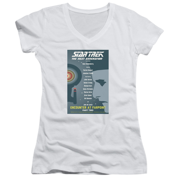 Star Trek The Next Generation Tng Season 1 Episode 2 - Juniors V-Neck T-Shirt Juniors V-Neck T-Shirt Star Trek   