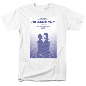 White men's regular fit t-shirt with Star Trek The Next Generation Season 1 Episode 3 graphic