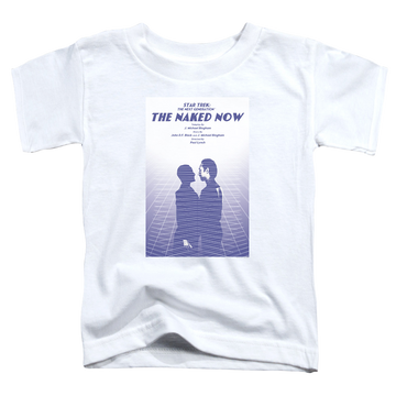 White toddler t-shirt with Star Trek The Next Generation Tng Season 1 Episode 3 graphic