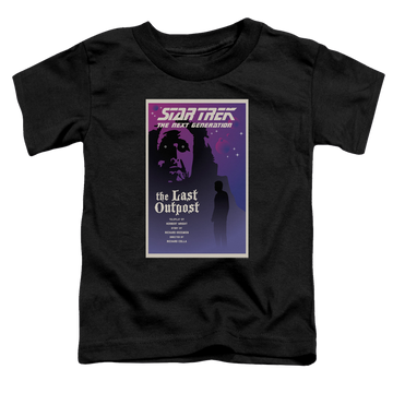 Black toddler t-shirt with Star Trek The Next Generation Tng Season 1 Episode 5 graphic