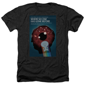 Black men's heather t-shirt with Star Trek The Next Generation Tng Season 1 Episode 6 graphic