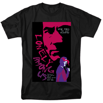 Black men's regular fit t-shirt with Star Trek The Next Generation Tng Season 1 Episode 7 graphic