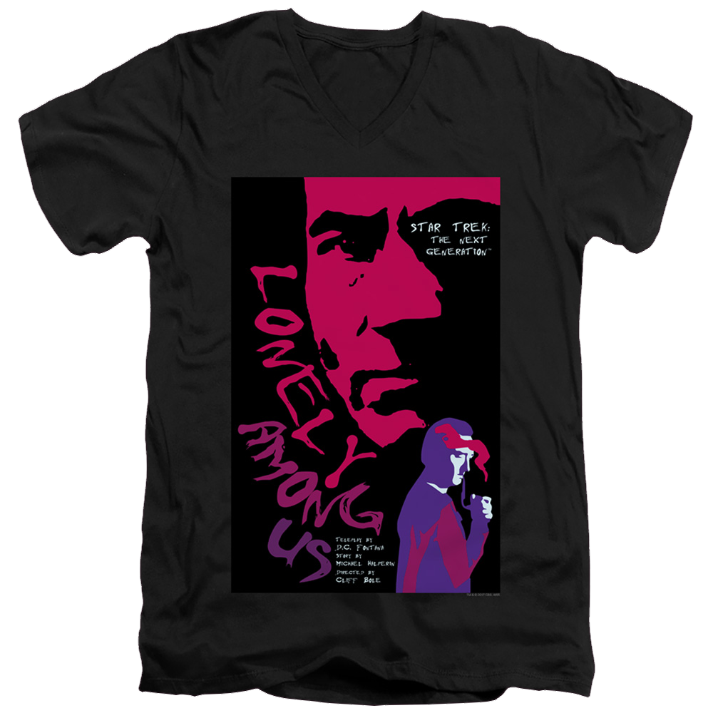 Star Trek The Next Generation Tng Season 1 Episode 7 - Men's V-Neck T-Shirt Men's V-Neck T-Shirt Star Trek   