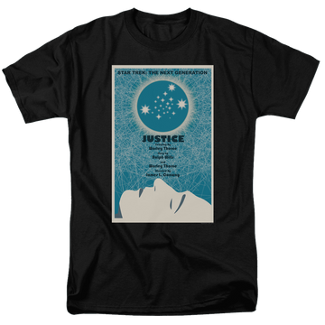 Black men's regular fit t-shirt with Star Trek The Next Generation Tng Season 1 Episode 8 graphic