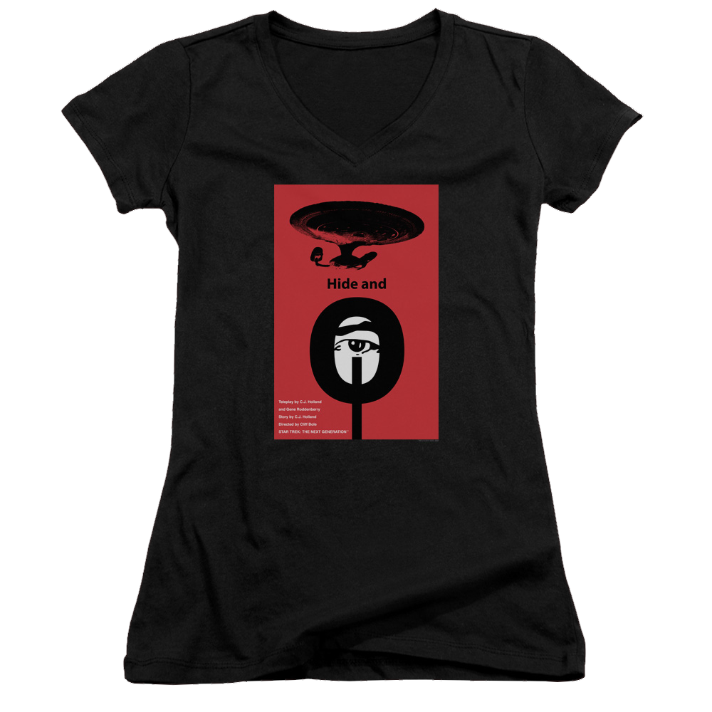 Star Trek The Next Generation Tng Season 1 Episode 10 - Juniors V-Neck T-Shirt Juniors V-Neck T-Shirt Star Trek   