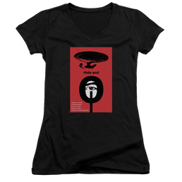 Star Trek The Next Generation Tng Season 1 Episode 10 - Juniors V-Neck T-Shirt Juniors V-Neck T-Shirt Star Trek   