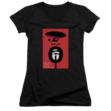 Star Trek The Next Generation Tng Season 1 Episode 10 - Juniors V-Neck T-Shirt Juniors V-Neck T-Shirt Star Trek   