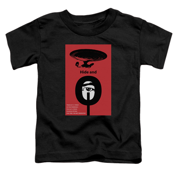Black toddler t-shirt with Star Trek The Next Generation Tng Season 1 Episode 10 graphic