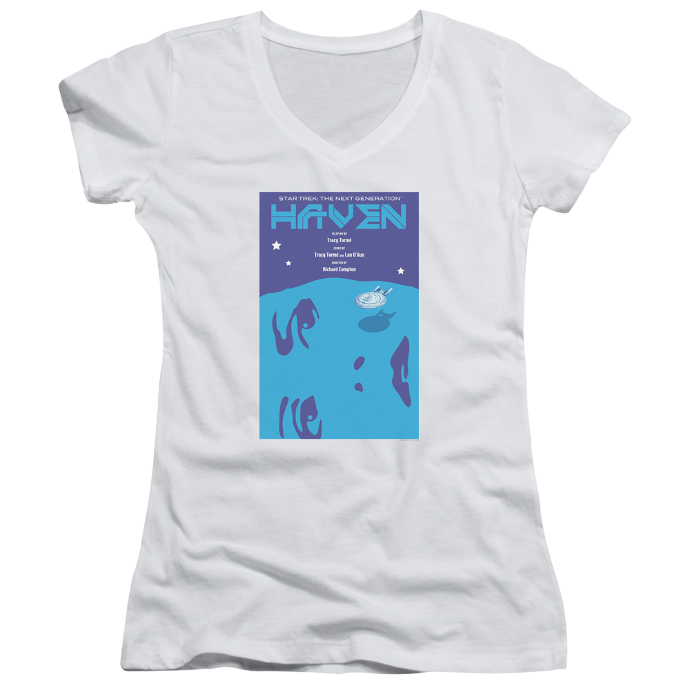 Star Trek The Next Generation Tng Season 1 Episode 11 - Juniors V-Neck T-Shirt Juniors V-Neck T-Shirt Star Trek   