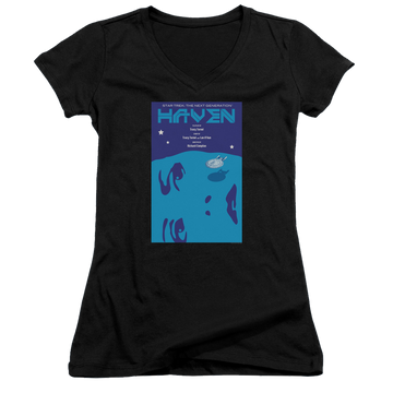 Star Trek The Next Generation Tng Season 1 Episode 11 - Juniors V-Neck T-Shirt Juniors V-Neck T-Shirt Star Trek   