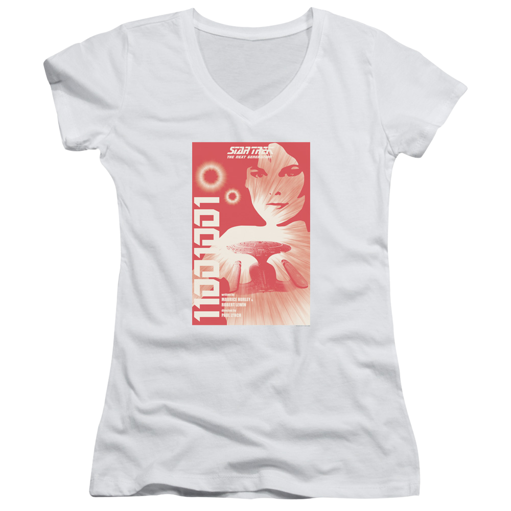 Star Trek The Next Generation Tng Season 1 Episode 15 - Juniors V-Neck T-Shirt Juniors V-Neck T-Shirt Star Trek   