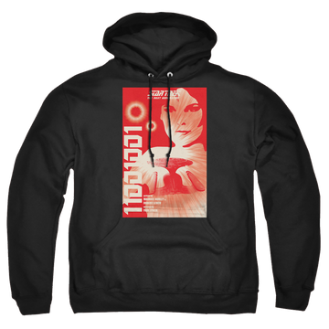 Black pullover hoodie with Star Trek The Next Generation Tng Season 1 Episode 15 graphic