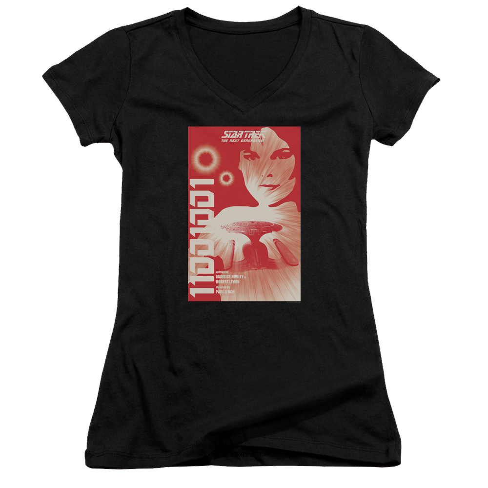 Star Trek The Next Generation Tng Season 1 Episode 15 - Juniors V-Neck T-Shirt Juniors V-Neck T-Shirt Star Trek   