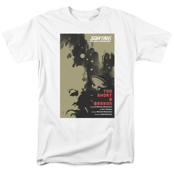 White men's regular fit t-shirt with Star Trek The Next Generation Season 1 Episode 16 graphic