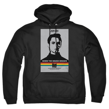 Black pullover hoodie with Star Trek The Next Generation Tng Season 1 Episode 17 graphic