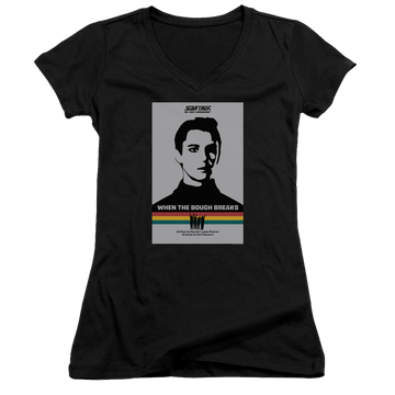 Star Trek The Next Generation Tng Season 1 Episode 17 - Juniors V-Neck T-Shirt Juniors V-Neck T-Shirt Star Trek   