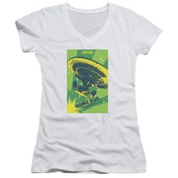 Star Trek The Next Generation Tng Season 1 Episode 18 - Juniors V-Neck T-Shirt Juniors V-Neck T-Shirt Star Trek   