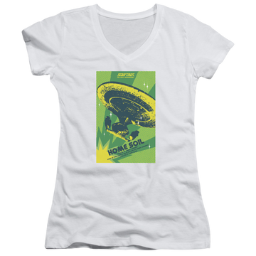 Star Trek The Next Generation Tng Season 1 Episode 18 - Juniors V-Neck T-Shirt Juniors V-Neck T-Shirt Star Trek   