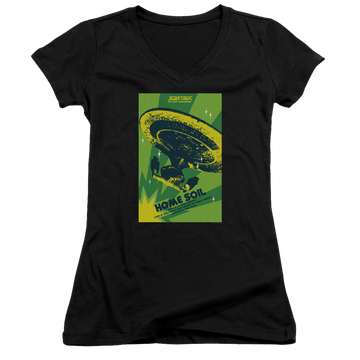 Star Trek The Next Generation Tng Season 1 Episode 18 - Juniors V-Neck T-Shirt Juniors V-Neck T-Shirt Star Trek   