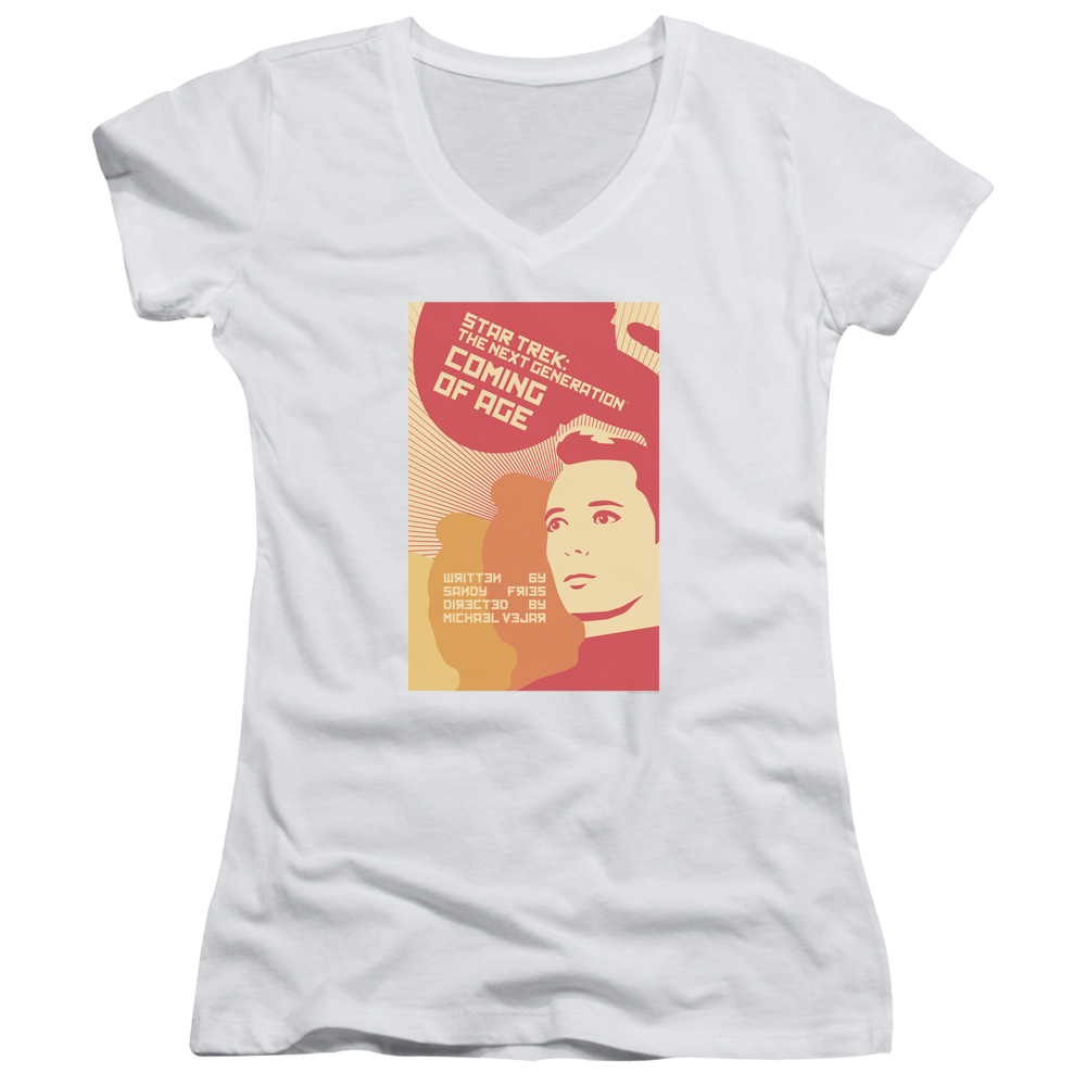Star Trek The Next Generation Tng Season 1 Episode 19 - Juniors V-Neck T-Shirt Juniors V-Neck T-Shirt Star Trek   