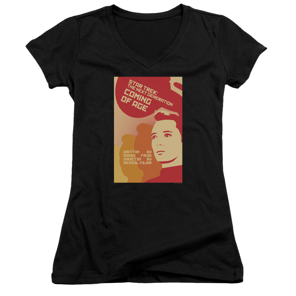Star Trek The Next Generation Tng Season 1 Episode 19 - Juniors V-Neck T-Shirt Juniors V-Neck T-Shirt Star Trek   