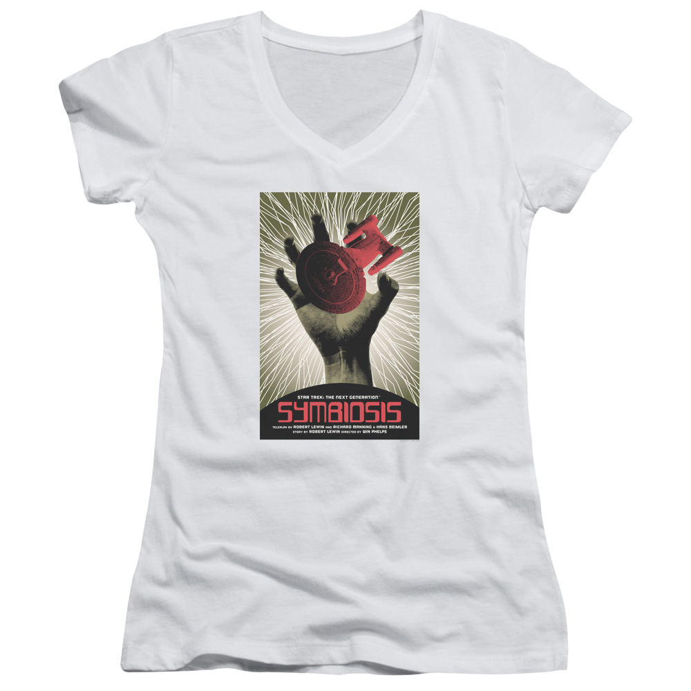 Star Trek The Next Generation Tng Season 1 Episode 22 - Juniors V-Neck T-Shirt Juniors V-Neck T-Shirt Star Trek   