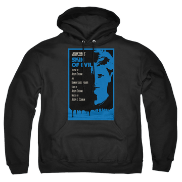 Black pullover hoodie with Star Trek The Next Generation Tng Season 1 Episode 23 graphic