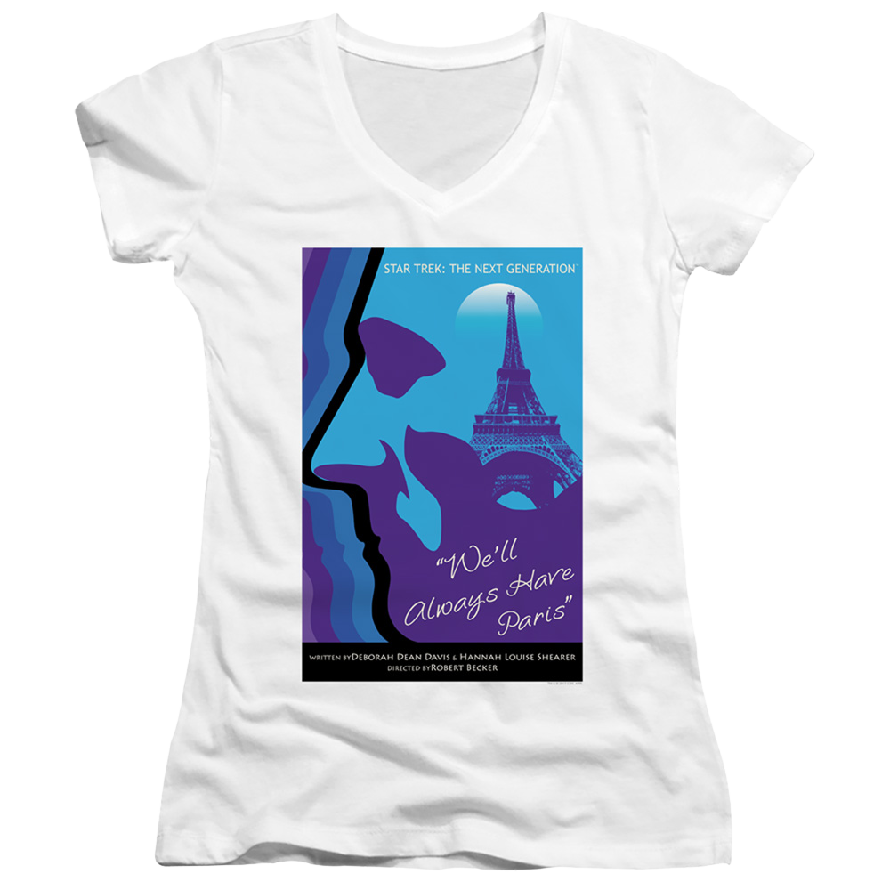 Star Trek The Next Generation Tng Season 1 Episode 24 - Juniors V-Neck T-Shirt Juniors V-Neck T-Shirt Star Trek   