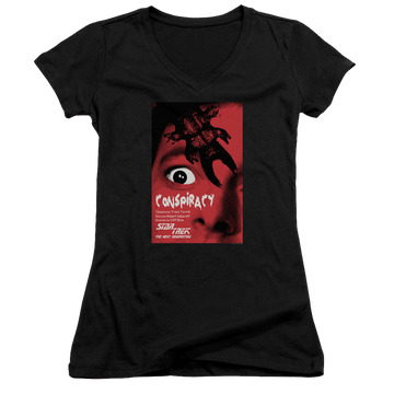 Star Trek The Next Generation Tng Season 1 Episode 25 - Juniors V-Neck T-Shirt Juniors V-Neck T-Shirt Star Trek   