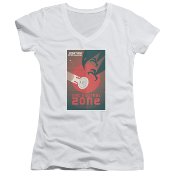 Star Trek The Next Generation Tng Season 1 Episode 26 - Juniors V-Neck T-Shirt Juniors V-Neck T-Shirt Star Trek   