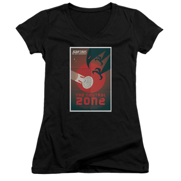 Star Trek The Next Generation Tng Season 1 Episode 26 - Juniors V-Neck T-Shirt Juniors V-Neck T-Shirt Star Trek   