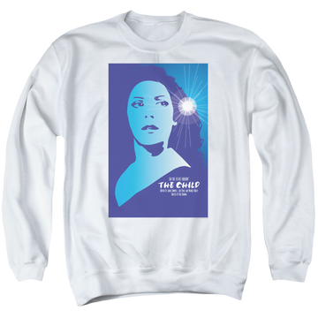 White men's crewneck sweatshirt with Star Trek The Next Generation Tng S2 Ep1 graphic