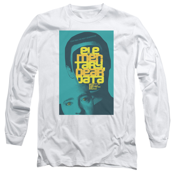 White men's long sleeve t-shirt with Star Trek The Next Generation Tng S2 Ep3 graphic