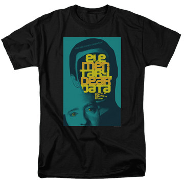 Black men's regular fit t-shirt with Star Trek The Next Generation Tng Season 2 Episode 3 graphic